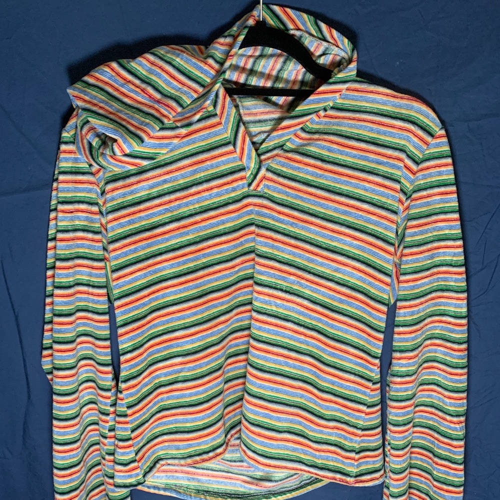 Vintage Rainbow Velour Top